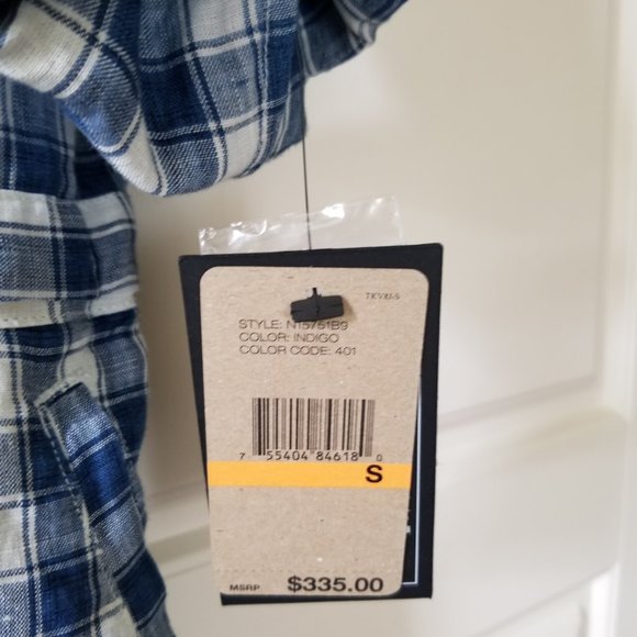 PURE DKNY blue plaid drawstring dress - Picture 5 of 6